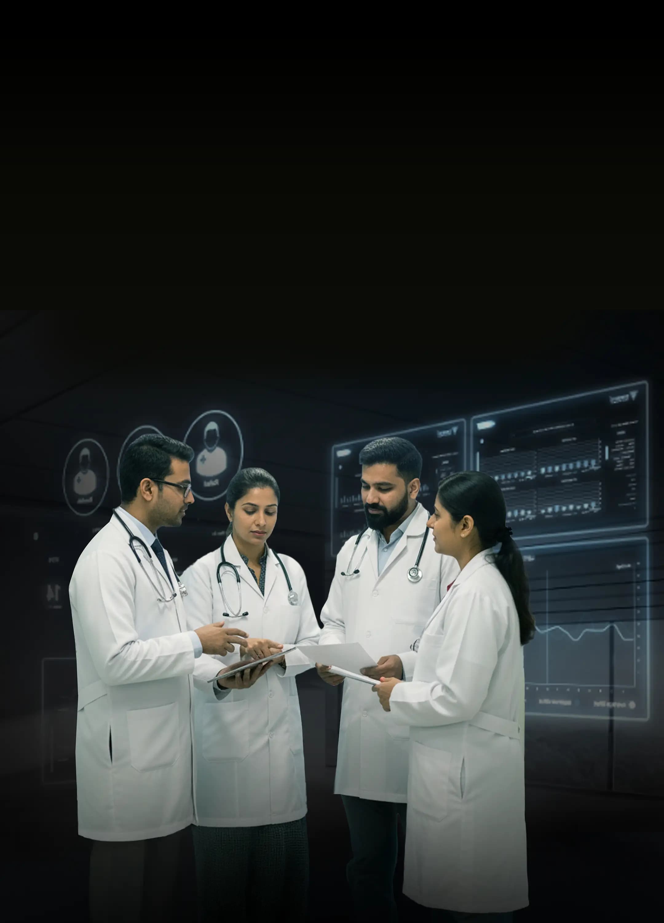 Clinical research — medical team in discussion
